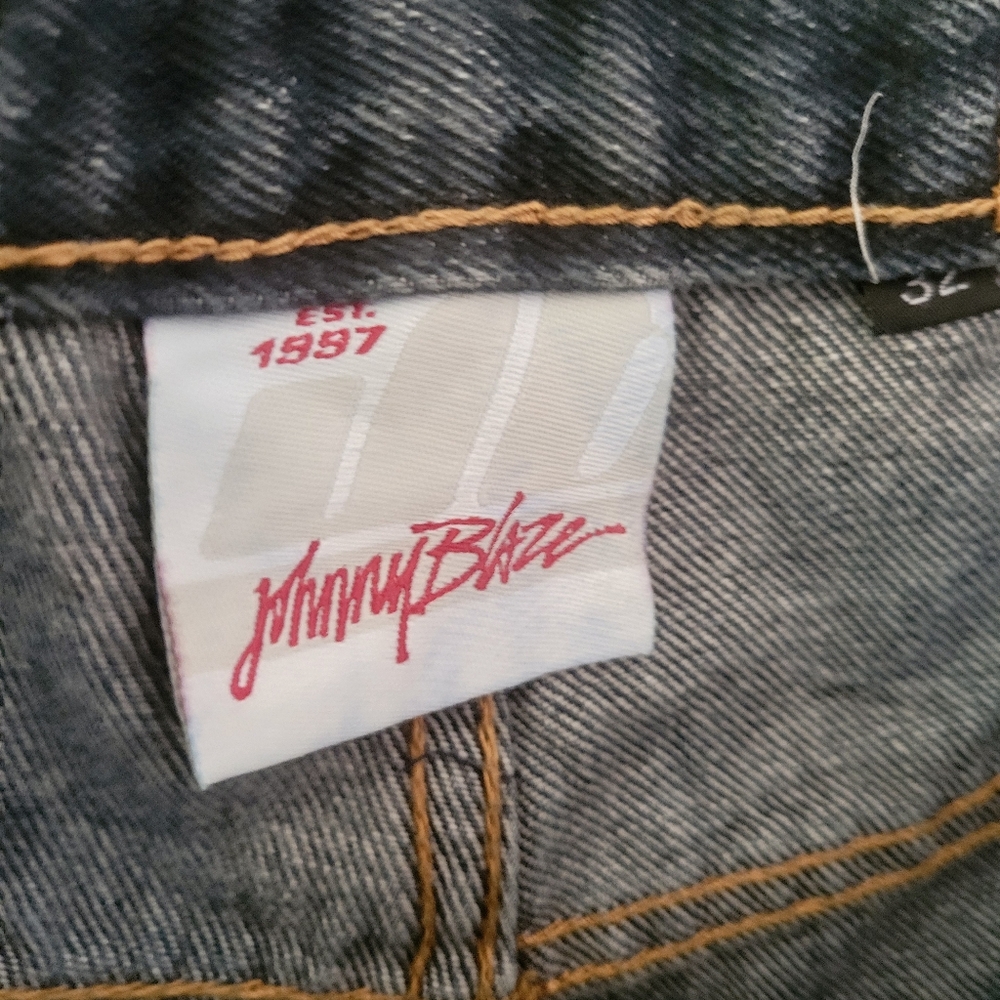 Vintage Johnny Blaze Mens Wide Leg Jeans 32 Baggy Hip Hop Skater - Picture 13 of 15